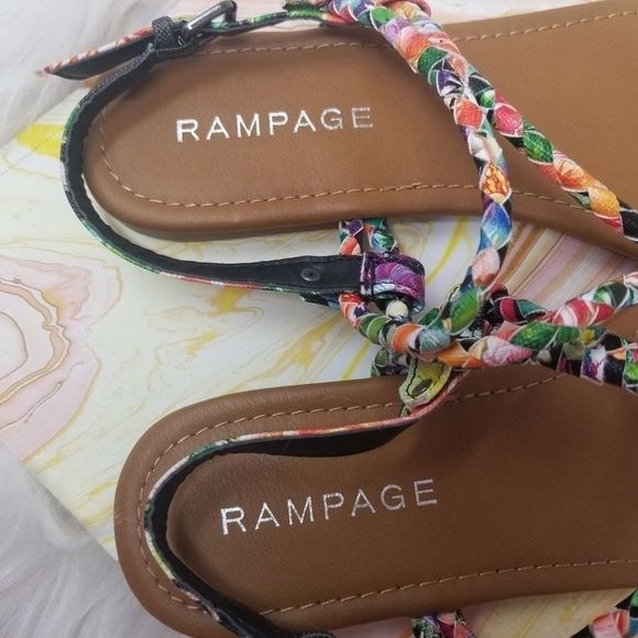 Rampage colorful Fabric Sandals. Size 10 M. - Picture 3 of 12
